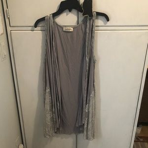 Lady Noiz Large Gray Lace Vest